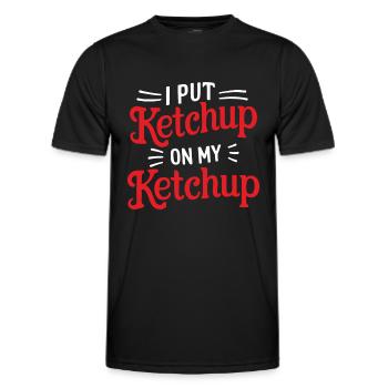 J’ai mis du ketchup sur ma bouteille de ketchup Funny Sauce Ent - T-shirt sport Homme - noir - Devant - AI Model Male 178 dark (178cm)