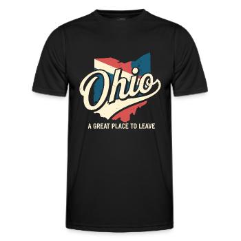 Ohio Un endroit idéal pour laisser Funny Ohio Meme - T-shirt sport Homme - noir - Devant - AI Model Male 178 dark (178cm)