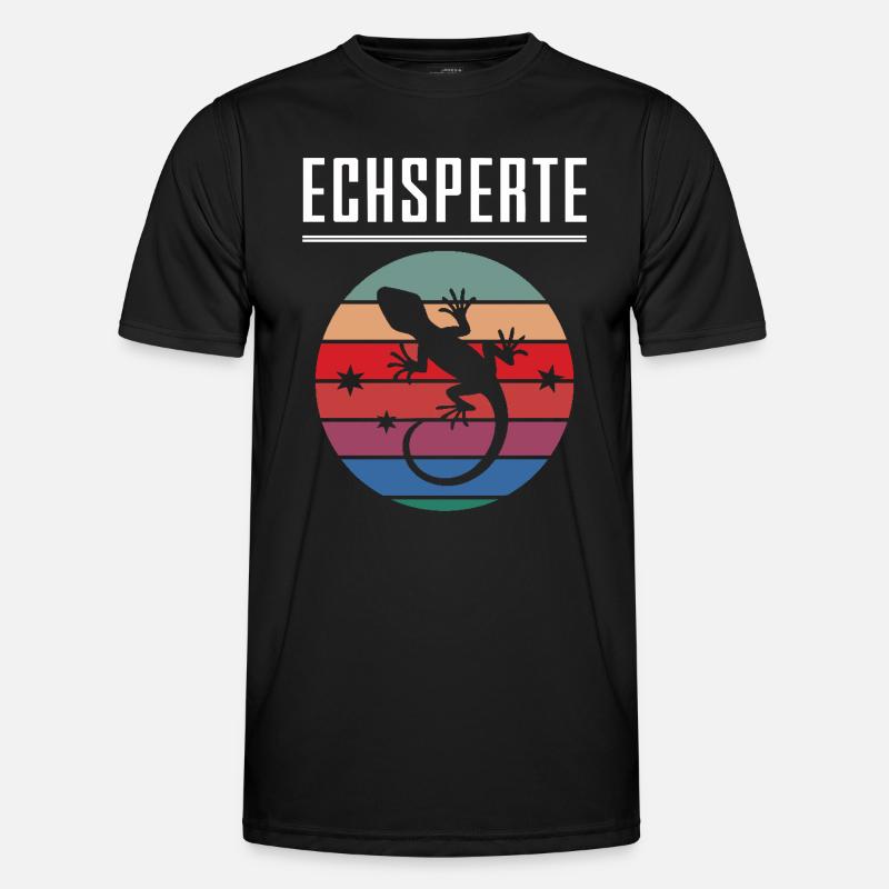 Lizard Snake Funny Pun Reptiles - Men's Functional T-Shirt - black