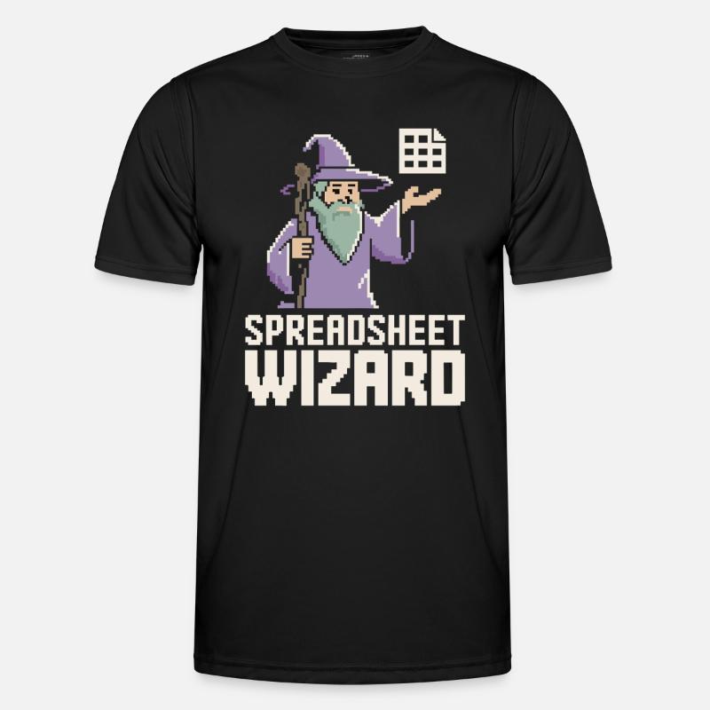 Tabellenkalkulations-Assistent Lustiger Controller Buchhalter - Männer Funktions-T-Shirt - Schwarz