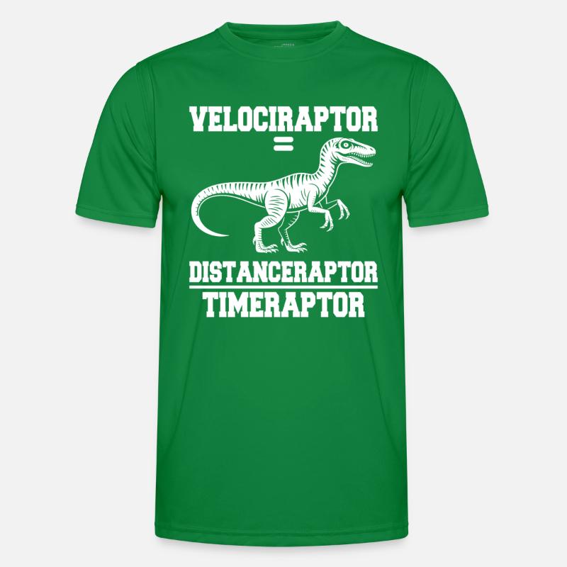 Velociraptor Distanceraptor Timeraptor Dinosaur Men's Functional T-Shirt