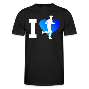 Jogging Hommes Course Marathon Femmes - T-shirt sport Homme - noir - Devant - AI Model Male 178 dark (178cm)