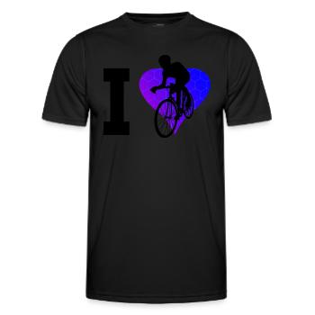 Rennradfahrer Rennradfahren Rennrad Damen - Männer Funktions-T-Shirt - Schwarz - Vorne - AI Model Male 178 dark (178cm)