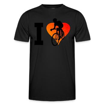 Vélo de route Hommes Vélo de route Vélo de route Vélo de route - T-shirt sport Homme - noir - Devant - AI Model Male 178 dark (178cm)