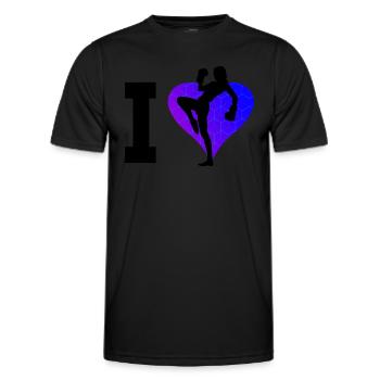 Kickboxing Women Kickboxer Kickboxing - Men's Functional T-Shirt - black - Front - AI Model Male 178 dark (178cm)