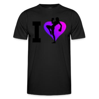 Boxe Kickboxing Kickboxing Hommes Kickboxing Kickboxing - T-shirt sport Homme - noir - Devant - AI Model Male 178 dark (178cm)