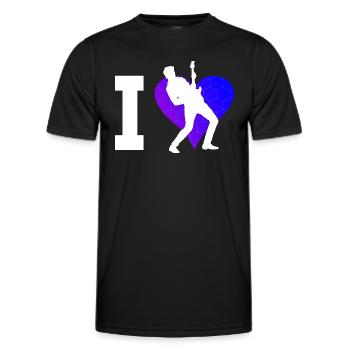 Guitare électrique guitare électronique Guitare - T-shirt sport Homme - noir - Devant - AI Model Male 178 dark (178cm)
