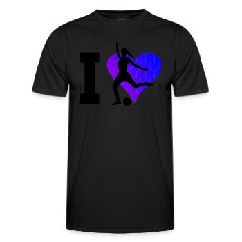 Fussballspielen Fussball Fussballspieler Fussballe - Männer Funktions-T-Shirt - Schwarz - Vorne - AI Model Male 178 dark (178cm)