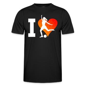 Fussballer Fussballspielen Fussballspieler - Männer Funktions-T-Shirt - Schwarz - Vorne - AI Model Male 178 dark (178cm)