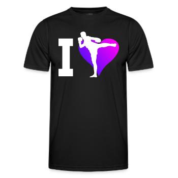 Thai Boxing Men Thai Boxing Thai Boxer Thai Boxing - Men's Functional T-Shirt - black - Front - AI Model Male 178 dark (178cm)