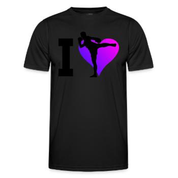 Men's Thai Boxer Thai Boxing Thai Boxing Muay Thai - Men's Functional T-Shirt - black - Front - AI Model Male 178 dark (178cm)