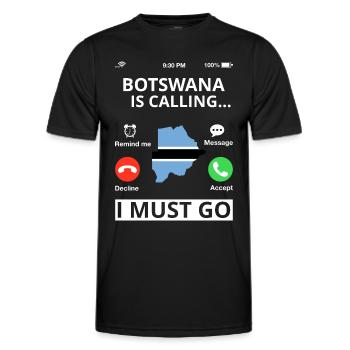 Botswana Flagge Botswana Fahne Afrika - Männer Funktions-T-Shirt - Schwarz - Vorne - AI Model Male 178 dark (178cm)