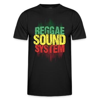 Reggae Sound System - Jamaican Music - Men's Functional T-Shirt - black - Front - AI Model Male 178 dark (178cm)