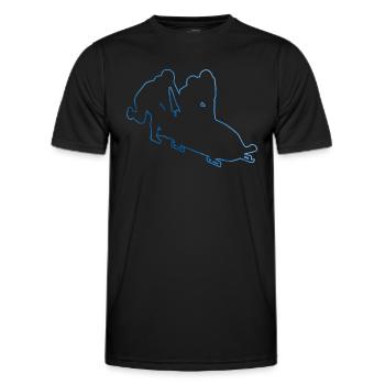 Zweierbob Damen Bob Bobsport Bob fahren Herren - Männer Funktions-T-Shirt - Schwarz - Vorne - AI Model Male 178 dark (178cm)