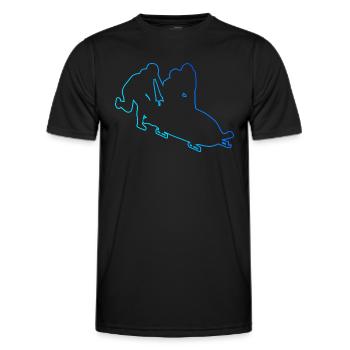 Bob fahren Bobbahn Bob Zweierbob Damen Bobsport - Männer Funktions-T-Shirt - Schwarz - Vorne - AI Model Male 178 dark (178cm)