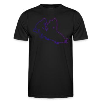 Women's two-man bobsleigh bobsleigh bobsleigh track bobsleigh ride - Men's Functional T-Shirt - black - Front - AI Model Male 178 dark (178cm)