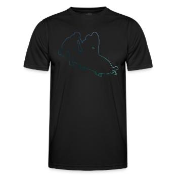Damen Bob fahren Bobsport Bobbahn Bob Zweierbob - Männer Funktions-T-Shirt - Schwarz - Vorne - AI Model Male 178 dark (178cm)
