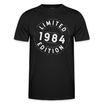 Edition Limitée 1984 - Anniversaire 1984 Changement de Couleur - T-shirt sport Homme - noir - Devant - AI Model Male 178 dark (178cm)