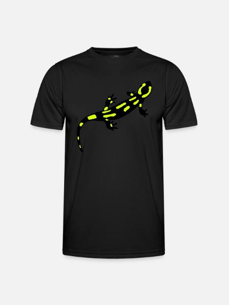 Feuersalamander (gebändert) - Männer Funktions-T-Shirt - Schwarz