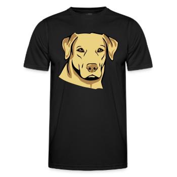 Dog mops - Men's Functional T-Shirt - black - Front - AI Model Male 178 dark (178cm)