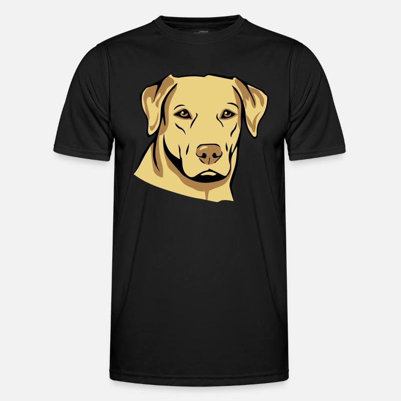 Hund mops - Männer Funktions-T-Shirt - Schwarz