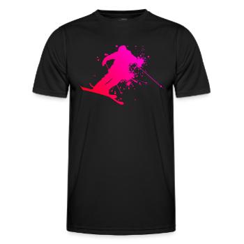 Freestyle Ski Herren Slopestyle Ski Freestyle - Männer Funktions-T-Shirt - Schwarz - Vorne - AI Model Male 178 dark (178cm)