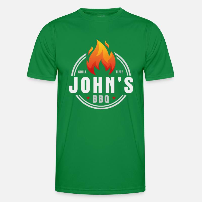 Johns BBQ Männer Funktions-T-Shirt