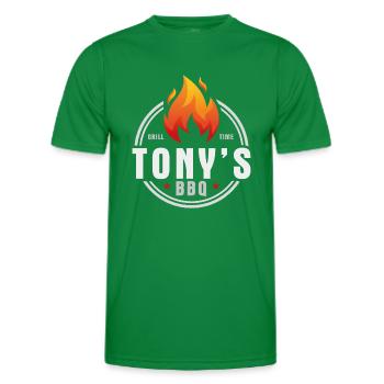 Tonys BBQ - T-shirt sport Homme - vert - Devant - AI Model Male 178 dark (178cm)