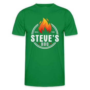 Steves BBQ - T-shirt sport Homme - vert - Devant - AI Model Male 178 dark (178cm)