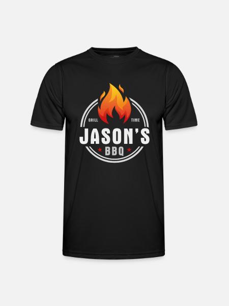 Jasons BBQ - Men's Functional T-Shirt - black
