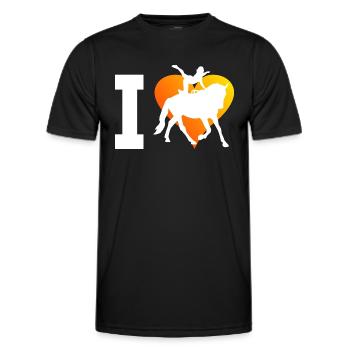 Voltige d’équipe Voltige Art équestre - T-shirt sport Homme - noir - Devant - AI Model Male 178 dark (178cm)
