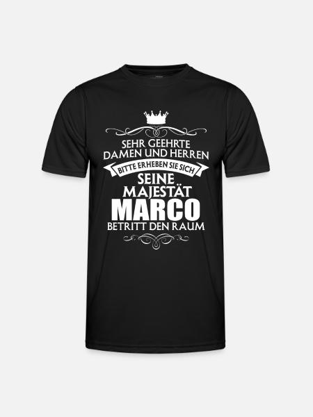 MARCO - Majestät - Männer Funktions-T-Shirt - Schwarz