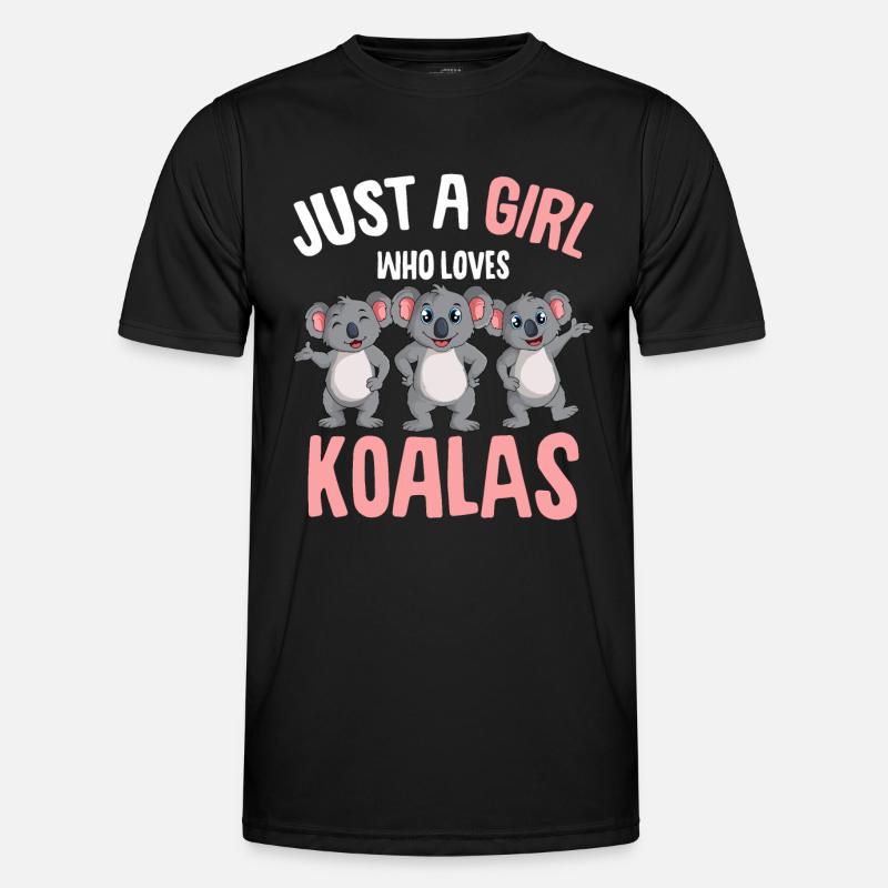 Koala Mädchen - Männer Funktions-T-Shirt - Schwarz
