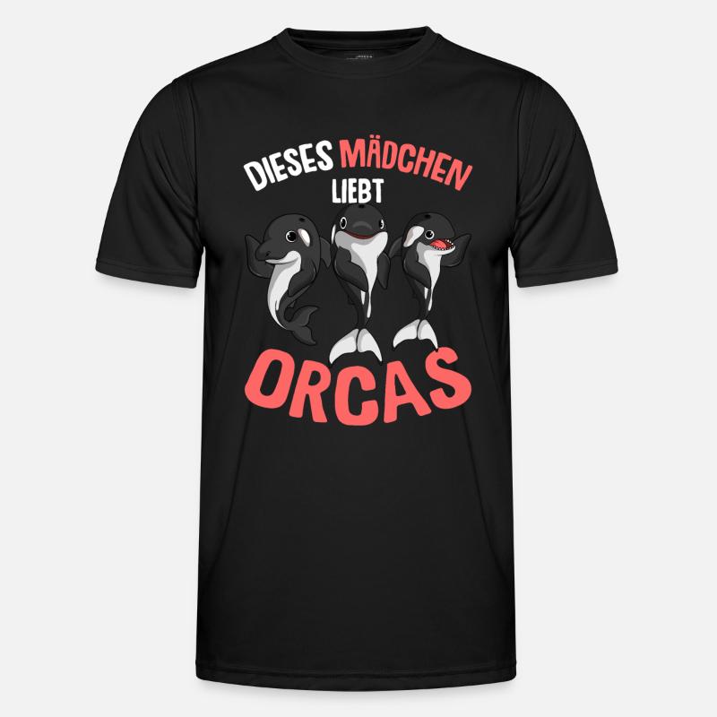 Orca Mädchen Wal Schwertwal Killerwal Kinder Männer Funktions-T-Shirt