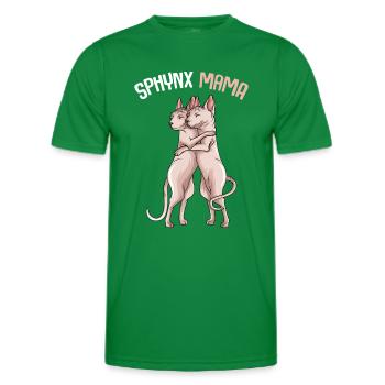 Sphynx Mama Katze Sphinx Nacktkatze Katzen - Männer Funktions-T-Shirt - Kelly Green - Vorne - AI Model Male 178 dark (178cm)