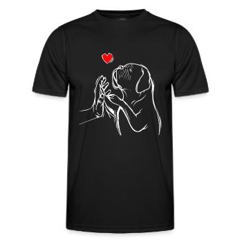 Dogue de Bordeaux Dogue Chiens - T-shirt sport Homme - noir - Devant - AI Model Male 178 dark (178cm)