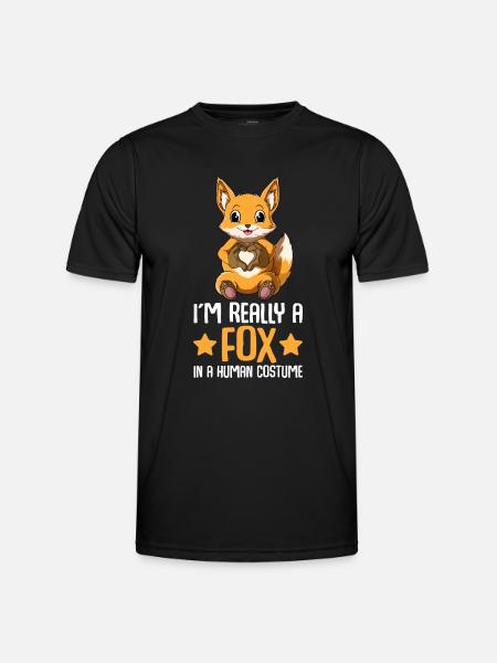 Fox foxes children - Men's Functional T-Shirt - black