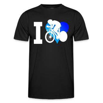 Road Cyclist Road Bike Women's Road Bike Road Bike - Men's Functional T-Shirt - black - Front - AI Model Male 178 dark (178cm)