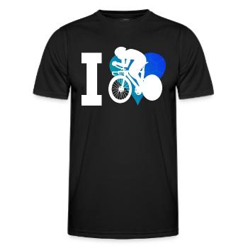 Vélo de route Cyclisme sur route Hommes Vélo de route Cyclisme sur route - T-shirt sport Homme - noir - Devant - AI Model Male 178 dark (178cm)