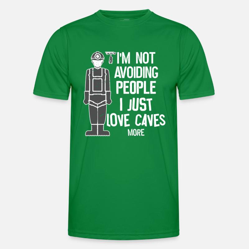 Caving Spelunking Men's Functional T-Shirt