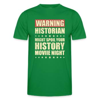 Avertissement historien Histoire drôle - T-shirt sport Homme - vert - Devant - AI Model Male 178 dark (178cm)