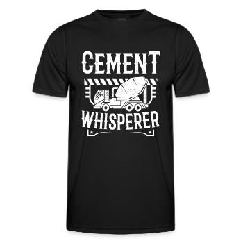 Zementflüsterer Beton Finisher - Männer Funktions-T-Shirt - Schwarz - Vorne - AI Model Male 178 dark (178cm)