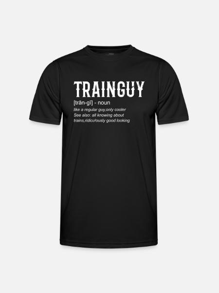 Train Driver Train Guy Railroad Train Engineer - Men's Functional T-Shirt - black