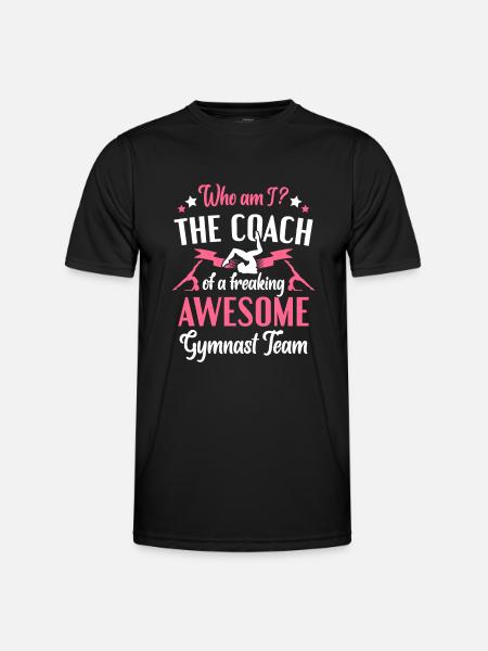 Gymnaste Entraîneur Gymnaste Équipe Gymnastique - T-shirt sport Homme - noir