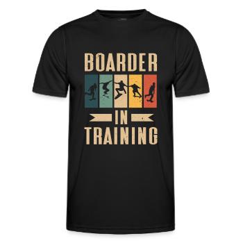 Skateboarder im Training Skateboard - Männer Funktions-T-Shirt - Schwarz - Vorne - AI Model Male 178 dark (178cm)