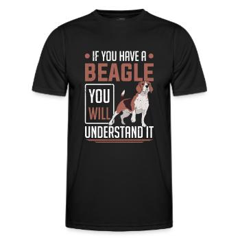 Beagle Hundebesitzer, wenn Sie einen Beagle haben - Männer Funktions-T-Shirt - Schwarz - Vorne - AI Model Male 178 dark (178cm)