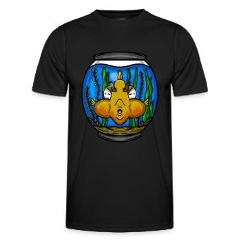 Aquarium Cadeau Aquariophile PoissonNage Lover - T-shirt sport Homme - noir - Devant - AI Model Male 178 dark (178cm)