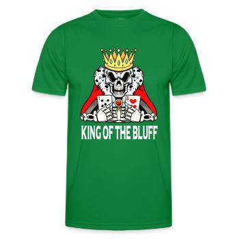 Poker Player King Of The Bluff Poker Cards Poker - Men's Functional T-Shirt - kelly green - Front - AI Model Male 178 dark (178cm)