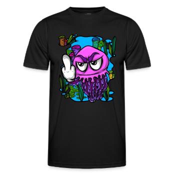 Méduse méduse du majeur Méduse - T-shirt sport Homme - noir - Devant - AI Model Male 178 dark (178cm)