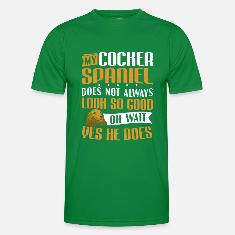 Mein Cocker Spaniel sieht gut aus Männer Funktions-T-Shirt